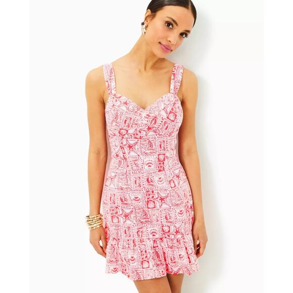 Lilly Pulitzer Rocko Tank Mini Cotton Romper - 2 - Picture 1 of 5
